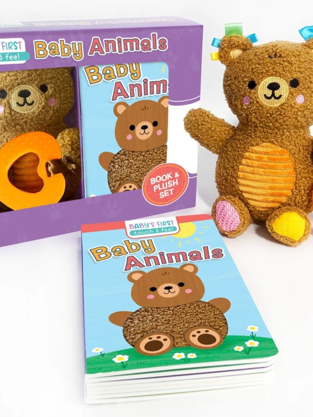 NIB LITTLE HIPPO BOOKS: Baby Animals Book & Plush Set